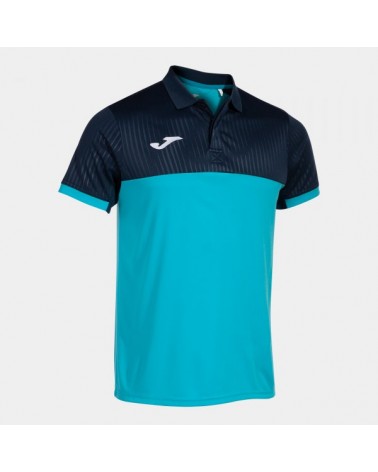 Montreal Short Sleeve Polo Fluor Turquoise-navy