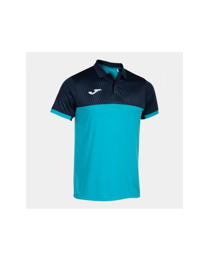 Montreal Short Sleeve Polo Fluor Turquoise-navy